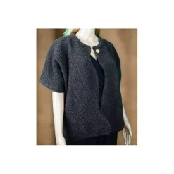 Bolero Tarasconnaise En Pure Laine Naturelle - Les Laines Du Forez -Mode Vêtement Magasin bolero tarasconnaise en pure laine naturelle les laines du forez 2