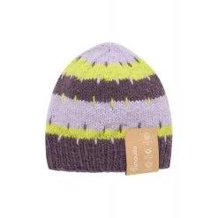 Bonnet En Laine Tricolore Prune - Tranquillo