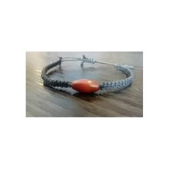 Bracelet Noir Coton Et Bois