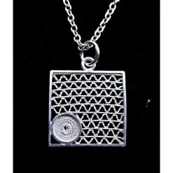 Pendentif Carré En Filigrane D'argent - Micotiti