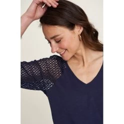 Top En Coton Bio Marine - Tranquillo -Mode Vêtement Magasin top en coton bio marine tranquillo 3